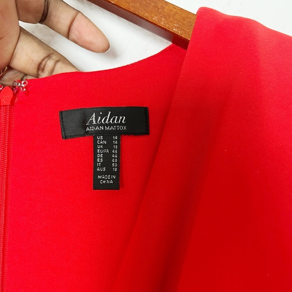 Aidan Mattox Draped Deep V-Neck Gown - Picture 6 of 9